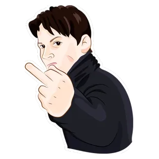 🖕 baab906b dedo do meio, rude, ofensivo, gesto, insultante, expressão whatsapp sticker