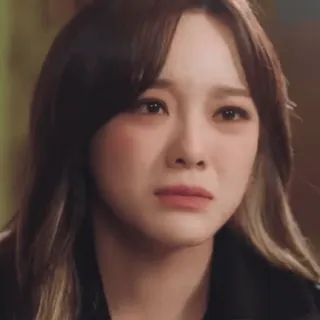 😢 ede519f3 女性, 悲しい, 泣く, ポートレート, クローズアップ, 感情的 telegram sticker