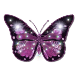 π 17dca594 butterfly, pink, sparkle, insect, wings telegram sticker