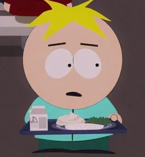 🌟 3944a67b Butters Stotch South Park 2% MILK Cartoon, Butters, South Park, 2% Milch, Mittagstablett telegram sticker