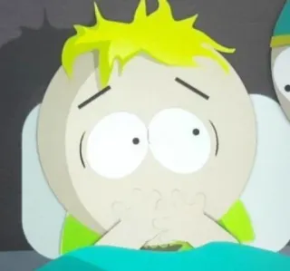 🌟 977c4655 Butters Stotch South Park Cartoon, Butters, South Park, Charakter, Verängstigt, Besorgt telegram sticker