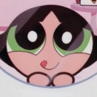 😋 9a01fa1d Buttercup Powerpuff Girls cartone animato, Lolly, Le Superchicche, carino, verde telegram sticker