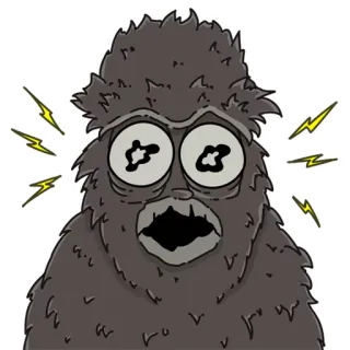 😱 a15fbbe2 怪物, 震惊, 卡通, 毛茸茸, 惊喜, 大眼睛 telegram sticker