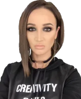 👄 56b1935e CREATIVITY IS MY F***ING LIFE woman, creativity, life, portrait, makeup telegram sticker