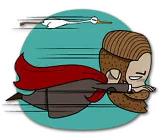 🚀 9011ffdb บิน, ซูเปอร์ฮีโร่, นก, การ์ตูน, การเคลื่อนไหว, ผ้าคลุม, ความเร็ว telegram sticker