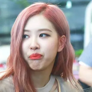 ✨ 85c8d9ff Rose kpop, rose, singer, celebrity, pink hair telegram sticker