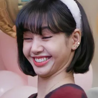 🤪 ac461d0a Lisa person, woman, smile, black hair, happy telegram sticker