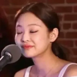 ☺️ cbea6d49 Jennie Kim singer, person, woman, microphone, kpop, artist telegram sticker