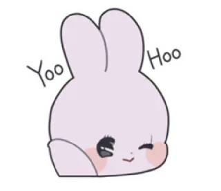🎀 0626d4c9 Yoo Hoo coniglio, cartone animato, carino, coniglio, animale, kawaii telegram sticker