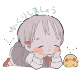 🎀 3dbc1041 はろー อนิเมะ, น่ารัก, จิบิ, คำทักทาย, คาวาอิ telegram sticker