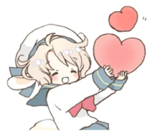 🌬 51fc8fd5 귀여운, 애니메이션, 사랑, 하트, 카와이, 명랑한 telegram sticker