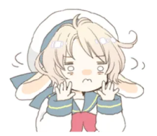 🌬 8fe05633 애니메이션, 귀여운, 금발, 토끼, 귀 telegram sticker