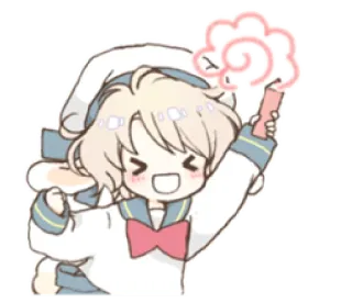 🌬 bba4616b 애니메이션, 행복, 아이, 스파클러, 귀여운, 카와이 telegram sticker