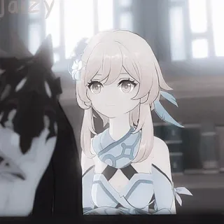 🧊 f5b87092 Lumine Genshin Impact Anime, Video game, Lumine, Genshin Impact, Rambut pirang, Karakter whatsapp sticker