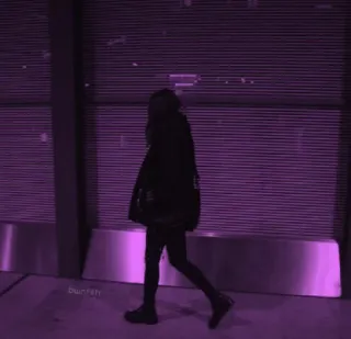 🚶‍♀ d6500c24 Person, Gehen, Nacht, Silhouette, Urban telegram sticker