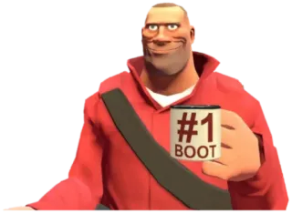 😎 1e67f989 Soldier Team Fortress 2 #1 BOOT video game, Team Fortress 2, Soldier, character, mug, boot telegram sticker