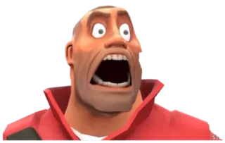 😱 29bf4b19 Soldier Team Fortress 2 soldier, team fortress 2, tf2, video game, character, shocked telegram sticker