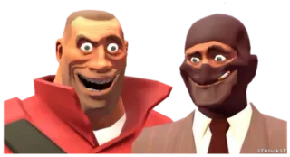 😲 853f9ae3 Soldier, Spy Team Fortress 2 Team Fortress 2, Soldier, Spy, Video Game, Meme telegram sticker