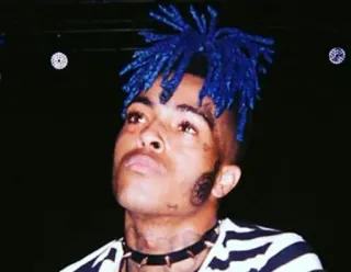 ➖ 16eca6ad XXXTentacion muzyk, XXXTentacion, raper, piosenkarz, niebieskie włosy telegram sticker