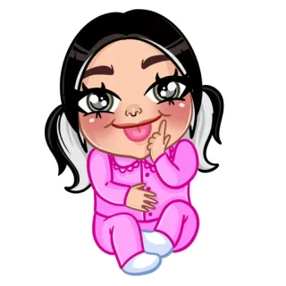 ☺️ 71d76c1f Desenho animado, Bebê, Fofo, Menina, Adesivo, Personagem telegram sticker