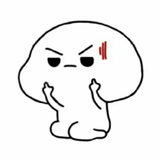 🖕 16c9f28f jari tengah, marah, menyinggung, kartun telegram sticker