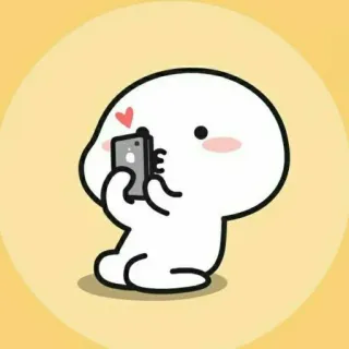 ☕️ d4fa062d imut, kartun, cinta, telepon, hati telegram sticker