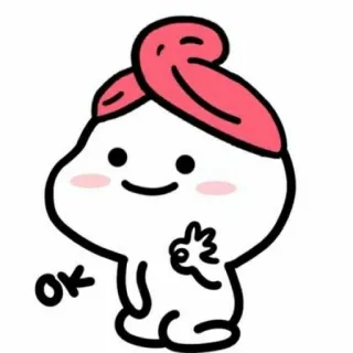 💅 e00b2bb7 ok imut, ok, emoji, gestur, merah muda telegram sticker