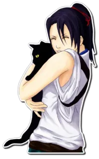 😊 707623f2 anime, gatto, persona, cartone animato, adesivo, ragazza, carino telegram sticker