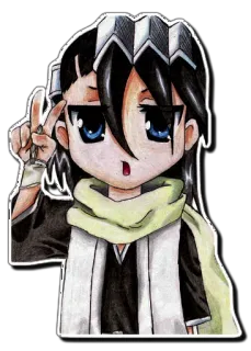 ✌ bb0d45d6 Byakuya Kuchiki Bleach Anime, Manga, Personaggio, Byakuya Kuchiki, Bleach, Chibi telegram sticker