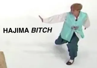 🙅 9ed8507a HAJIMA BITCH menyinggung, bahasa gaul, Korea, hajima whatsapp sticker