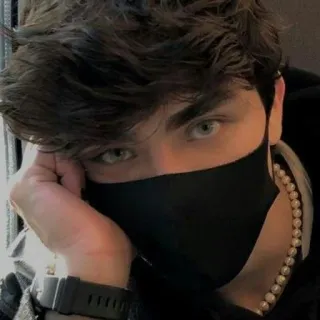 🤙 48732e5a ผู้ชาย, หน้ากาก, ภาพเหมือน, คน, ตา telegram sticker