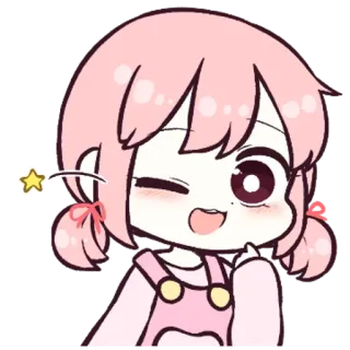 🗯 40cde2a1 Anime, Kreskówka, Uroczy, Kawaii, Postać, Dziewczyna, Gwiazda telegram sticker