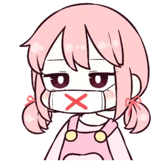 🗯 9fb8133c Anime, Kreskówka, Dziewczyna, Różowe włosy, Naklejka, Anime dziewczyna telegram sticker