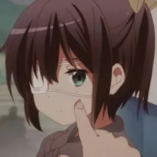 😡 07b7fb0a anime, cartoon, girl, eye patch telegram sticker