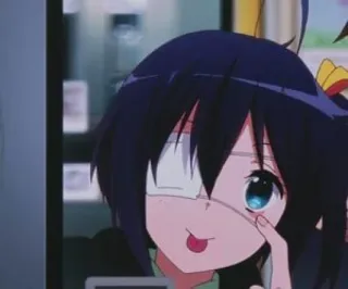 😋 b0cb4921 anime, cute, eye patch, cartoon, girl, character telegram sticker