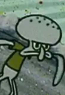 😑 6f1d78ac Squidward SpongeBob SquarePants Lula Molusco, Bob Esponja, desenho animado, Nickelodeon, personagem telegram sticker