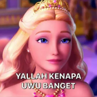 😆 4cc3caf7 Barbie YALLAH KENAPA UWU BANGET 바비, 만화, UwU, 밈, 애니메이션, 인형 whatsapp sticker