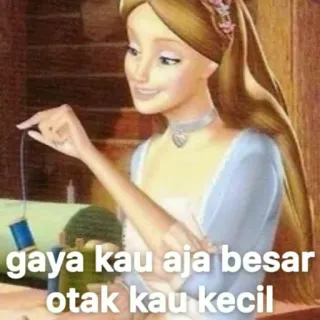 😆 9332feb6 gaya kau aja besar
otak kau kecil 바느질, 인형, 만화, 웃긴, 밈 whatsapp sticker