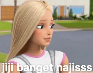 😆 d6eba1a9 Barbie jiji banget najisss 밈, 바비, 웃긴, 표정, 혐오 whatsapp sticker