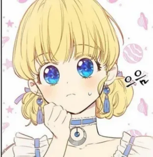 🌻 1b405890 읏 dễ thương, anime, manga, cô gái, hoạt hình, tóc vàng telegram sticker