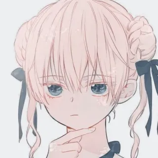 🌼 69a4bf56 Anime, Cô gái, Dễ thương, Nghệ thuật, Nhân vật, Bản vẽ telegram sticker