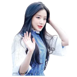 🙈 327b76b2 女人, 韩国, 亚洲, 女孩, 肖像, 挥手 telegram sticker