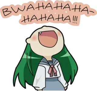 🤣 1f0987b5 BWAHAHAHAHAHAHA!!! Anime, Desenho animado, Risada, Maldade, Rindo, Vilão, Exagerado telegram sticker