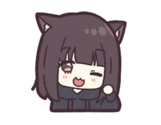 😄 4af494be garota gato, anime, fofo, desenho animado, adesivo, kawaii telegram sticker