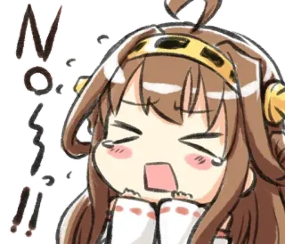 💩 98875db1 NO!!! Anime, Mangá, Chorando, Exclamação, Não telegram sticker