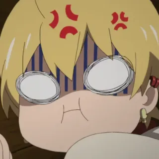 😤 9980ce4e Anime, Desenho animado, Bravo, Frustrado, Engraçado, Expressão, Rosto telegram sticker