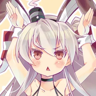 😆 eb8135a3 Anime, Menina, Coelho, Fofo, Personagem, Ilustração telegram sticker