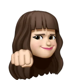 😎 4f261ff9 Emoji, Puño, Mujer, Dibujo animado, Avatar, Gesto whatsapp sticker