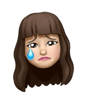 🥲 831c33f6 triste, llorando, emoji, mujer, cara, lágrima, molesto/a whatsapp sticker