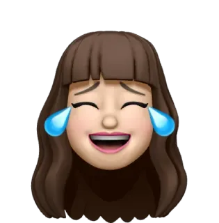 😂 c1504c04 emoji, llorando, riendo, feliz, alegría, mujer whatsapp sticker